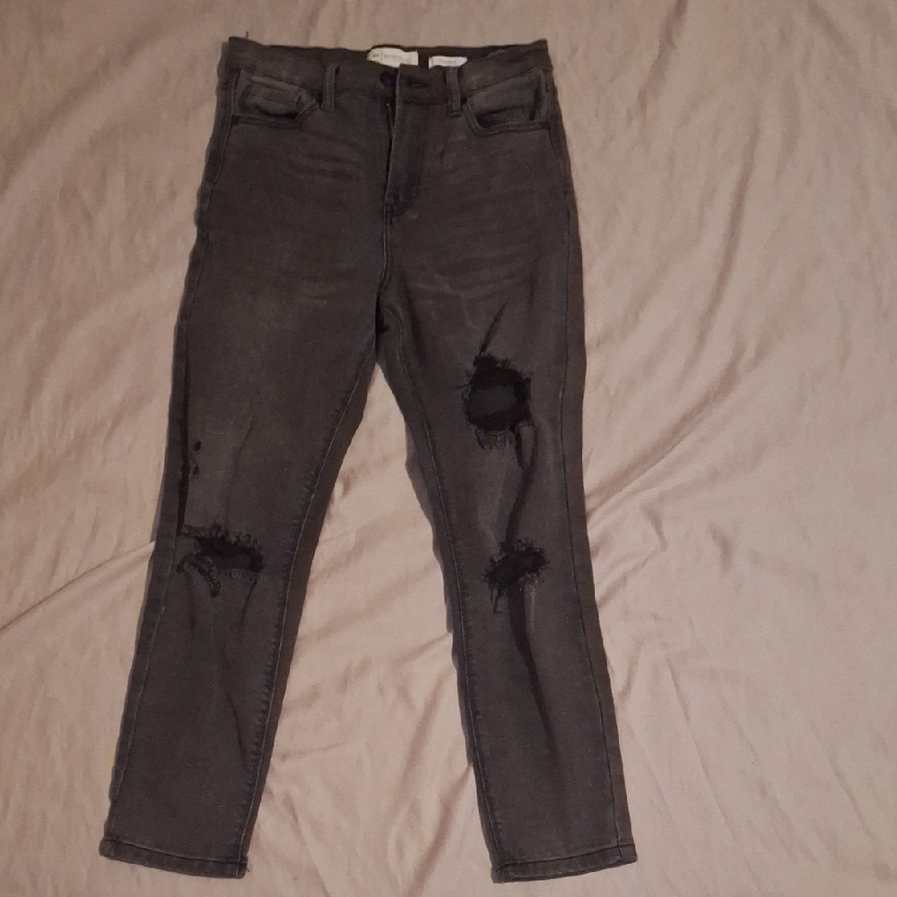 Black Skinny Distressed Jeans